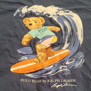 Ralph Lauren Navy Surfing Bear Tee